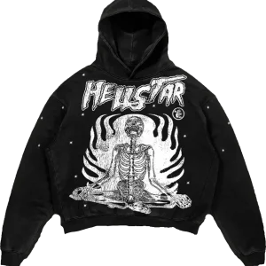 Hellstar Black Hoodie Couple Party Style Casual