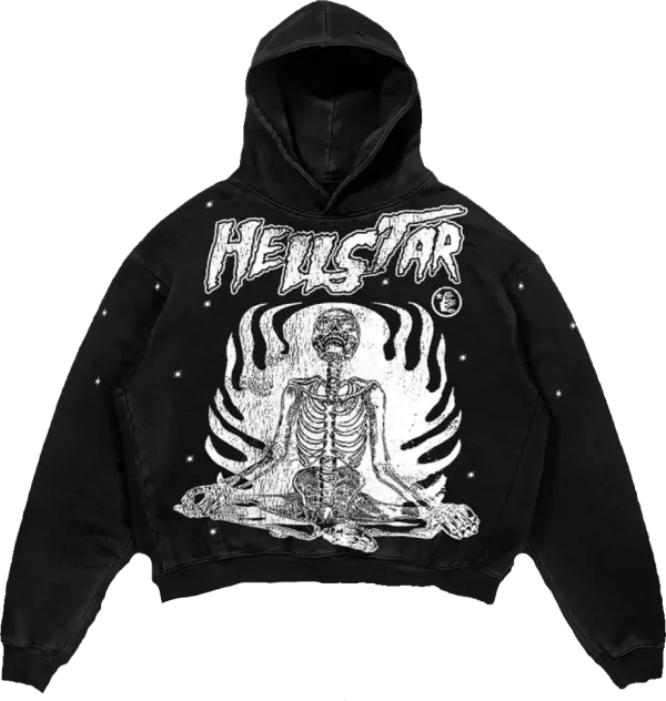 Hellstar Black Hoodie Couple Party Style Casual